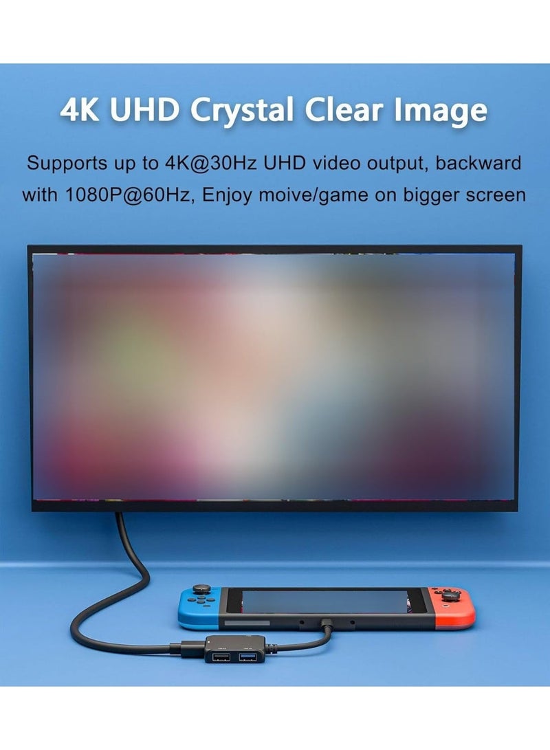 CSIRO 4-in-1 USB-C Hub with 4k HDMI, 100w Pd Charging, USB 3.0 & USB 2.0, Multiport Adapter for Macbook, iPad, Surface, Xps, Switch & Steam Deck - Image 3